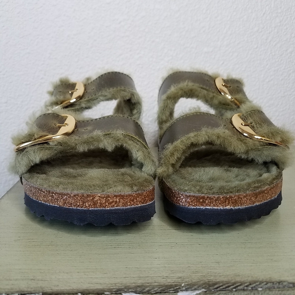 BIRKENSTOCK Arizona Big Buckle Shearling Natural Oiled Leather - Picture 9 of 12